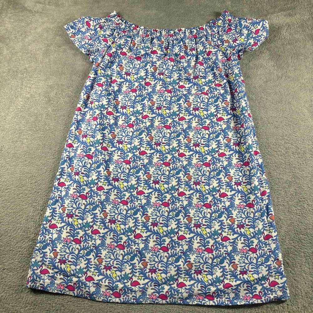 Vineyard Vines Women's Dress Mini Off Shoulder Flamingos Preppy Size XS